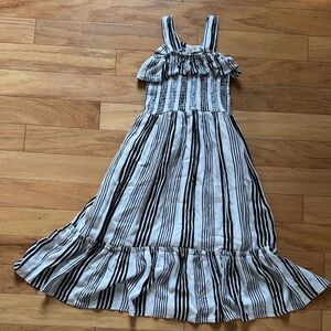 Jessica Simpson | Black and White Striped Girls' Maxi Sundress | size 6X